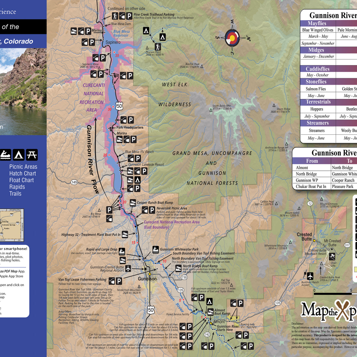 Blue River, Colorado Pocket Fishing Map