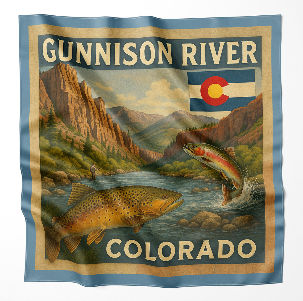 Gunnison River Colorado Microfiber Cloth Bandana