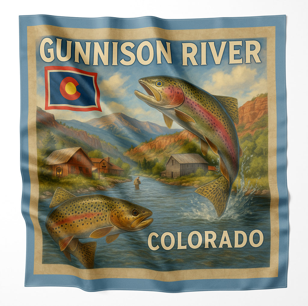 Gunnison River Colorado Microfiber Cloth Bandana