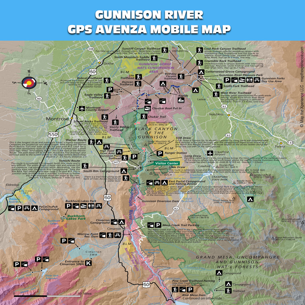 Gunnison River Colorado Mobile GPS Map