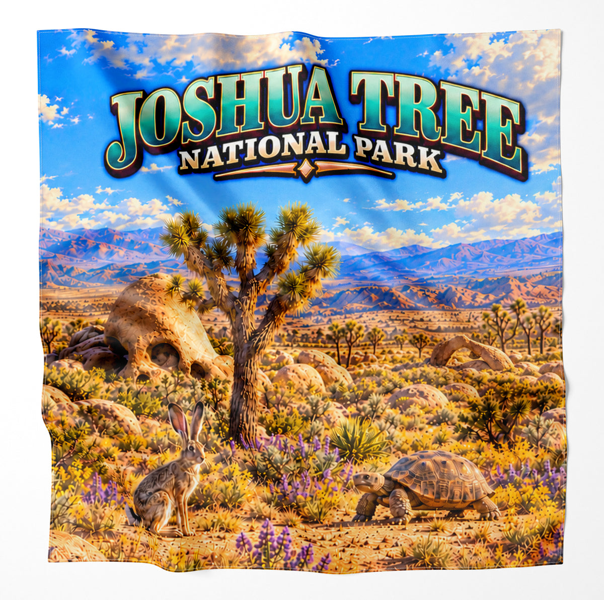 Joshua Tree National Park – Microfiber Map Cloth Bandana