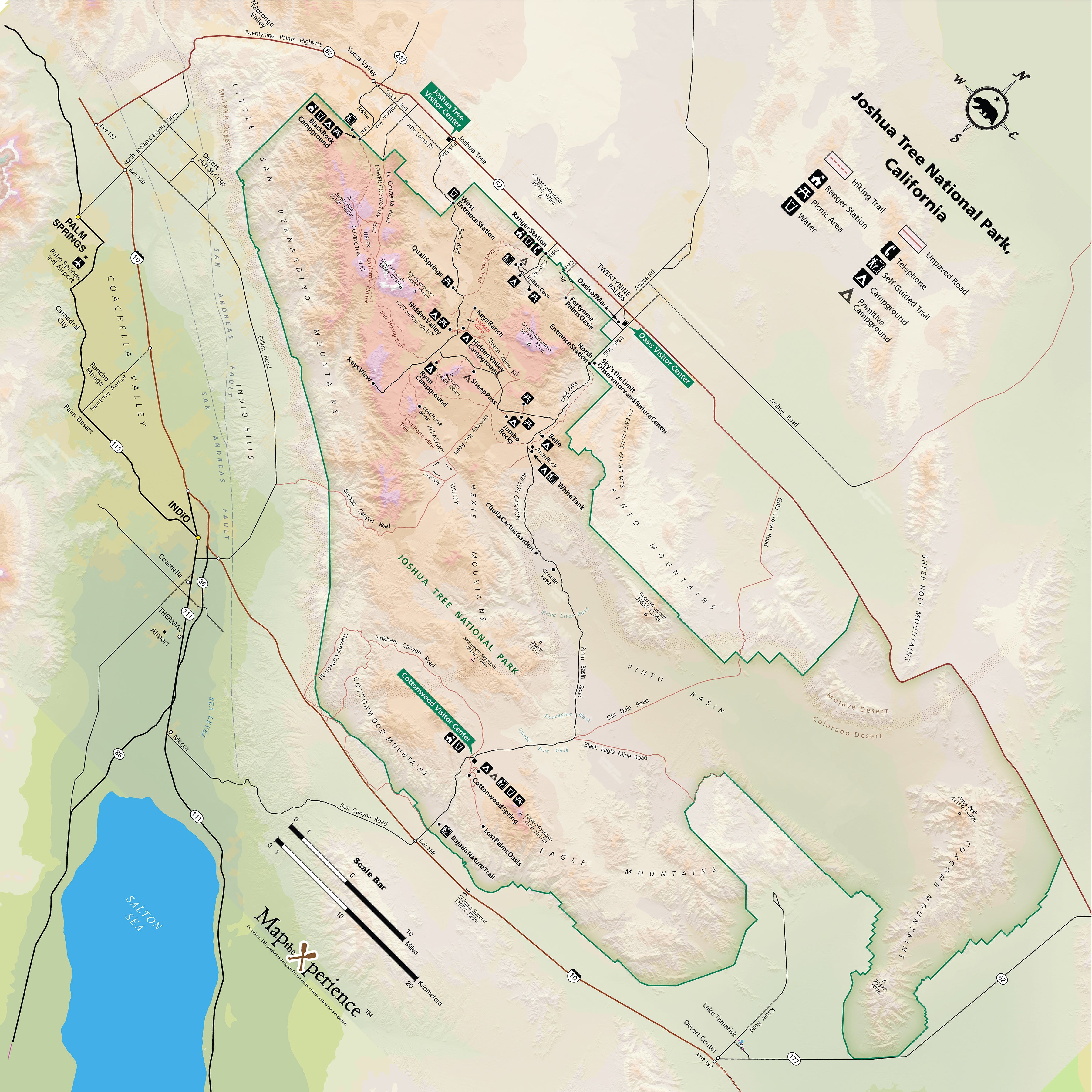 Joshua Tree National Park Map X Guard Neck Gaiter