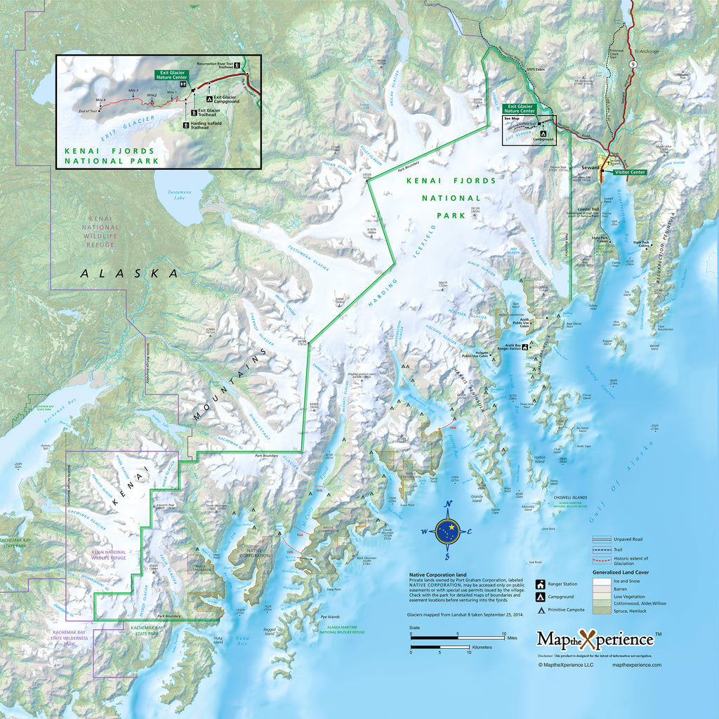 Kenai Fjords National Park Map X Guard Neck Gaiter