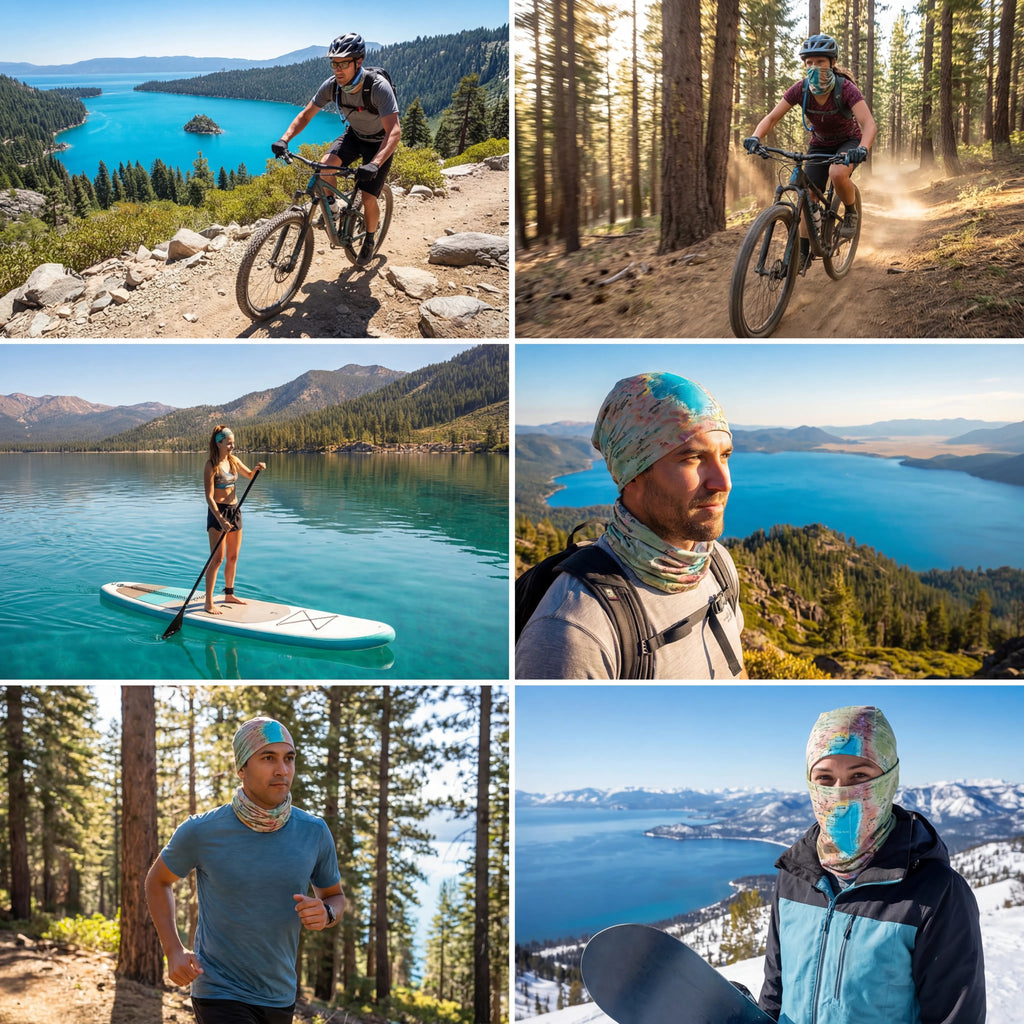 Lake Tahoe Trails Map X Guard Neck Gaiter