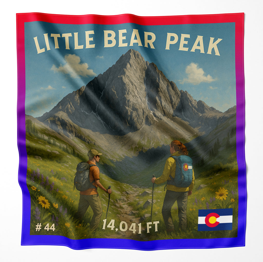 Little Bear Peak Colorado 14er Microfiber Cloth Bandana