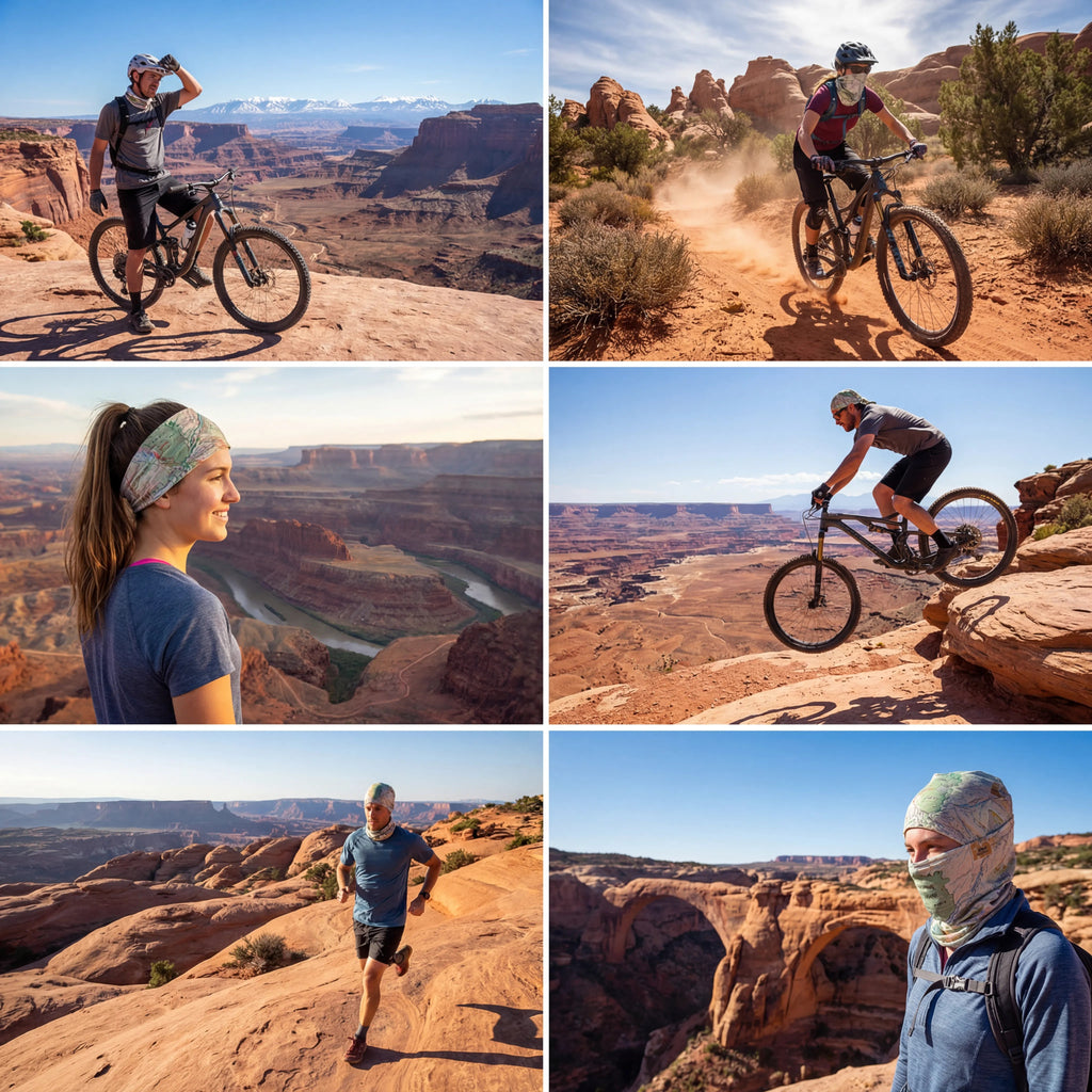 Moab Utah Bike Trails Map X Guard Neck Gaiter