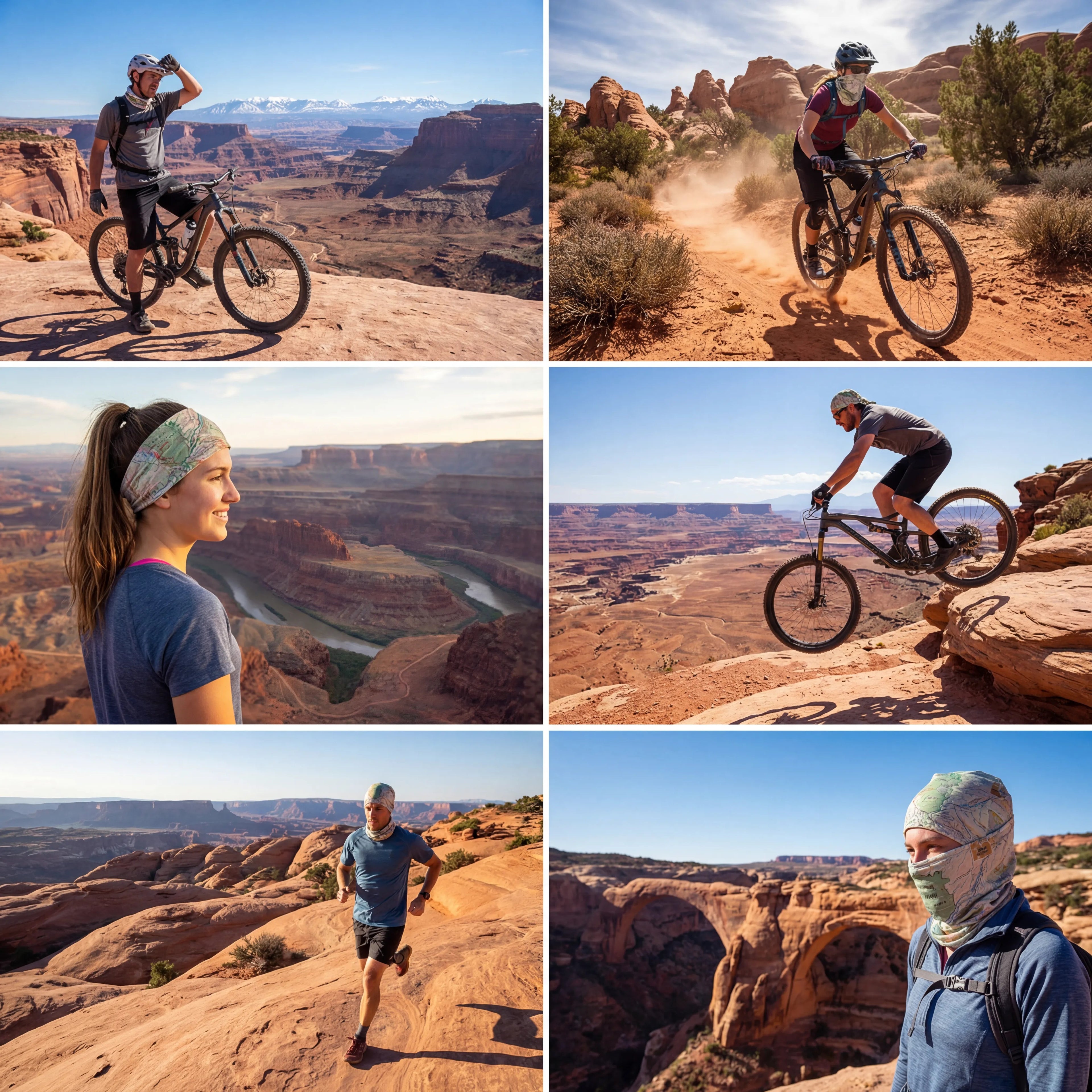 Moab Utah Bike Trails Map X Guard Neck Gaiter