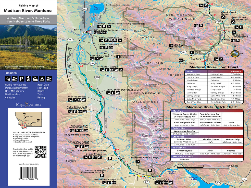 Madison River Montana Fishing Map Public Access Guide