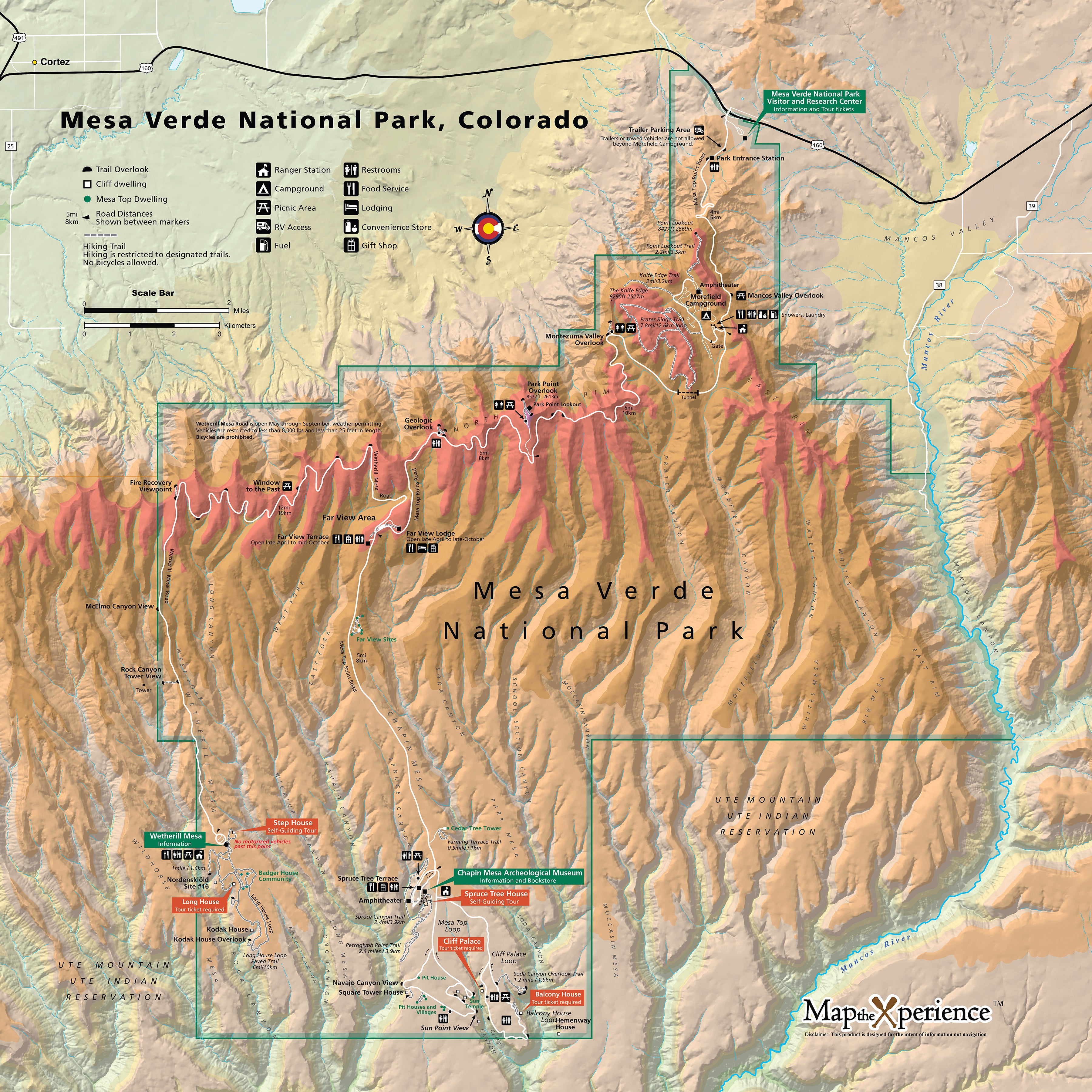 Mesa Verde National Park Map X Guard Neck Gaiter