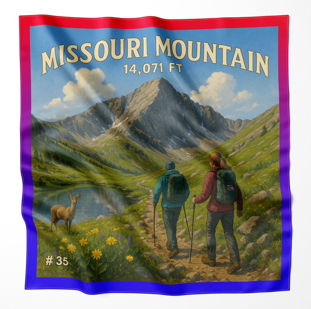 Missouri Mountain Colorado 14er Microfiber Cloth Bandana