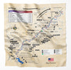 Missouri River, Montana Microfiber Map Bandana