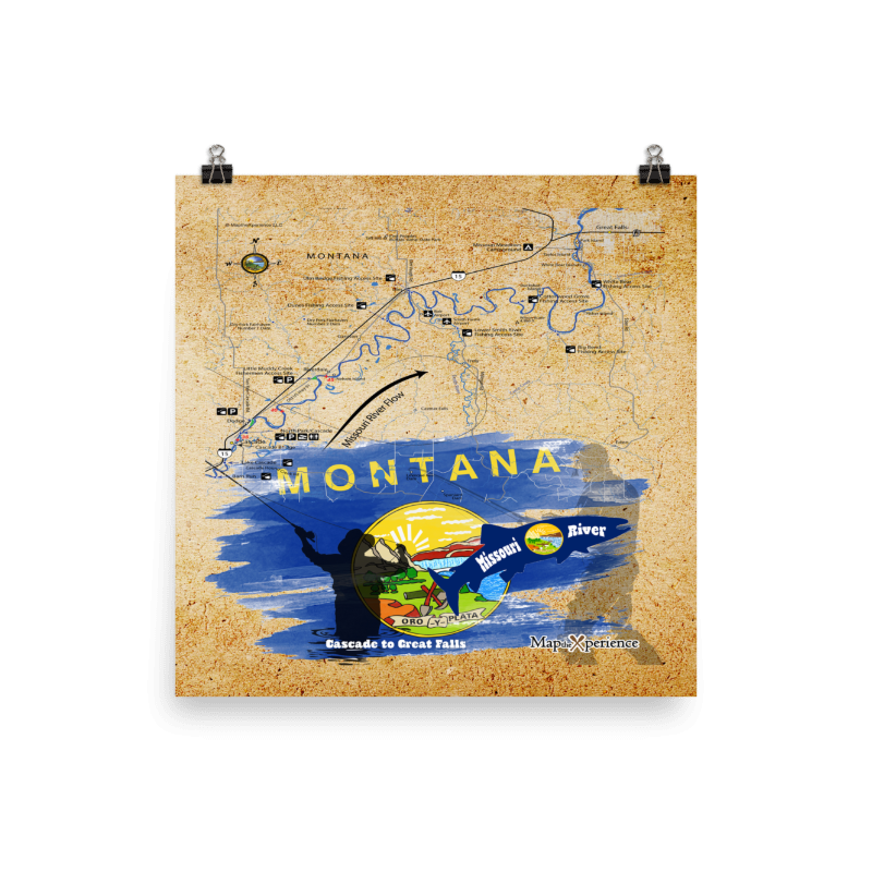 Missouri River, Montana Map Poster | Free Mobile Map