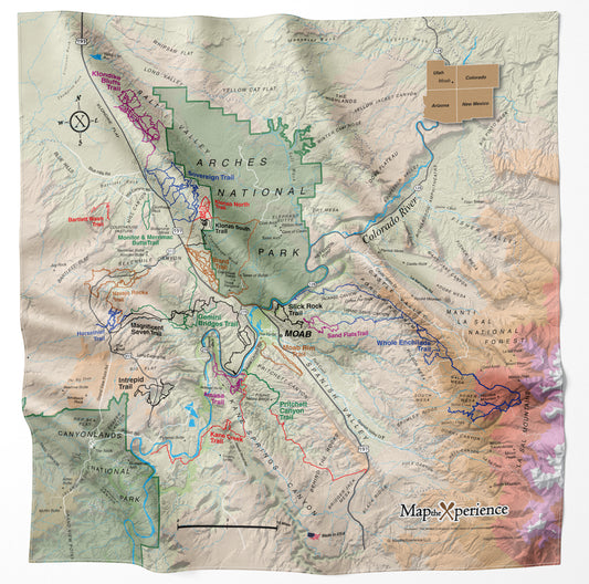 Moab Utah Trails Microfiber Bandana