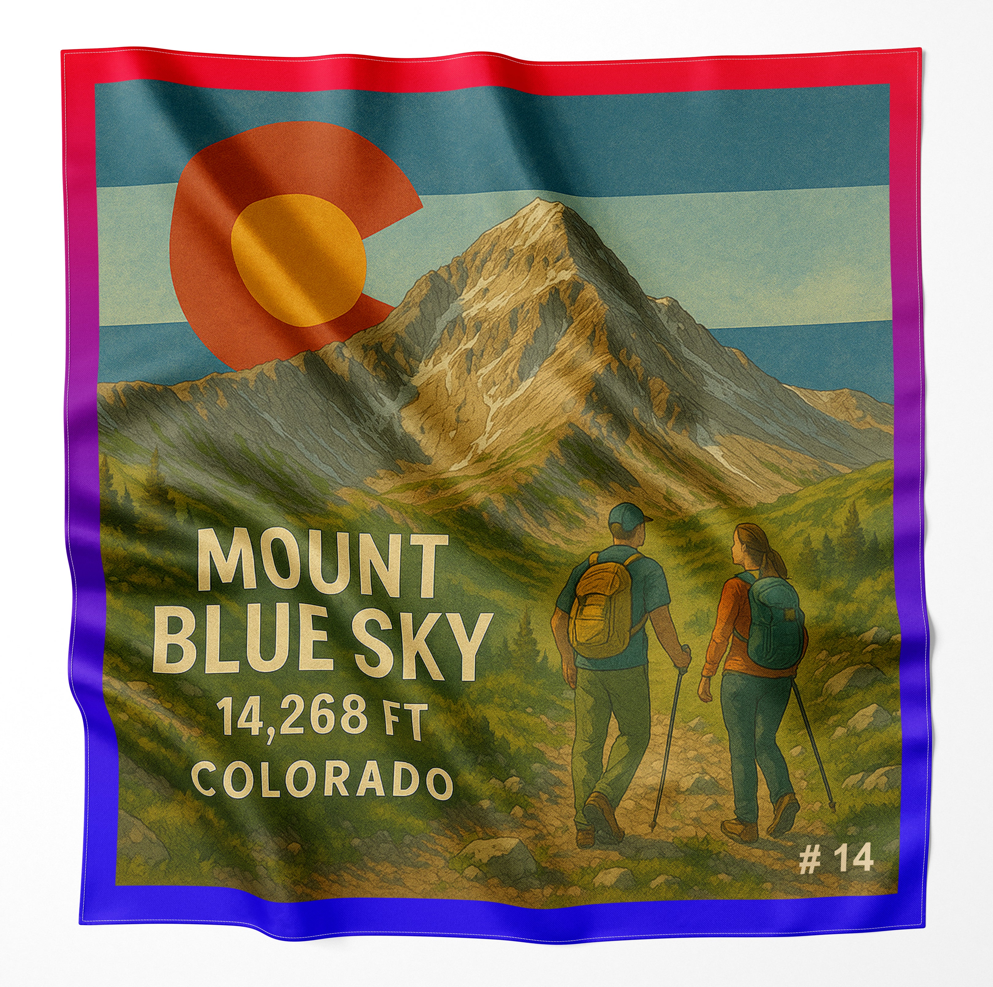 Mount Blue Sky Colorado 14er Microfiber Cloth Bandana