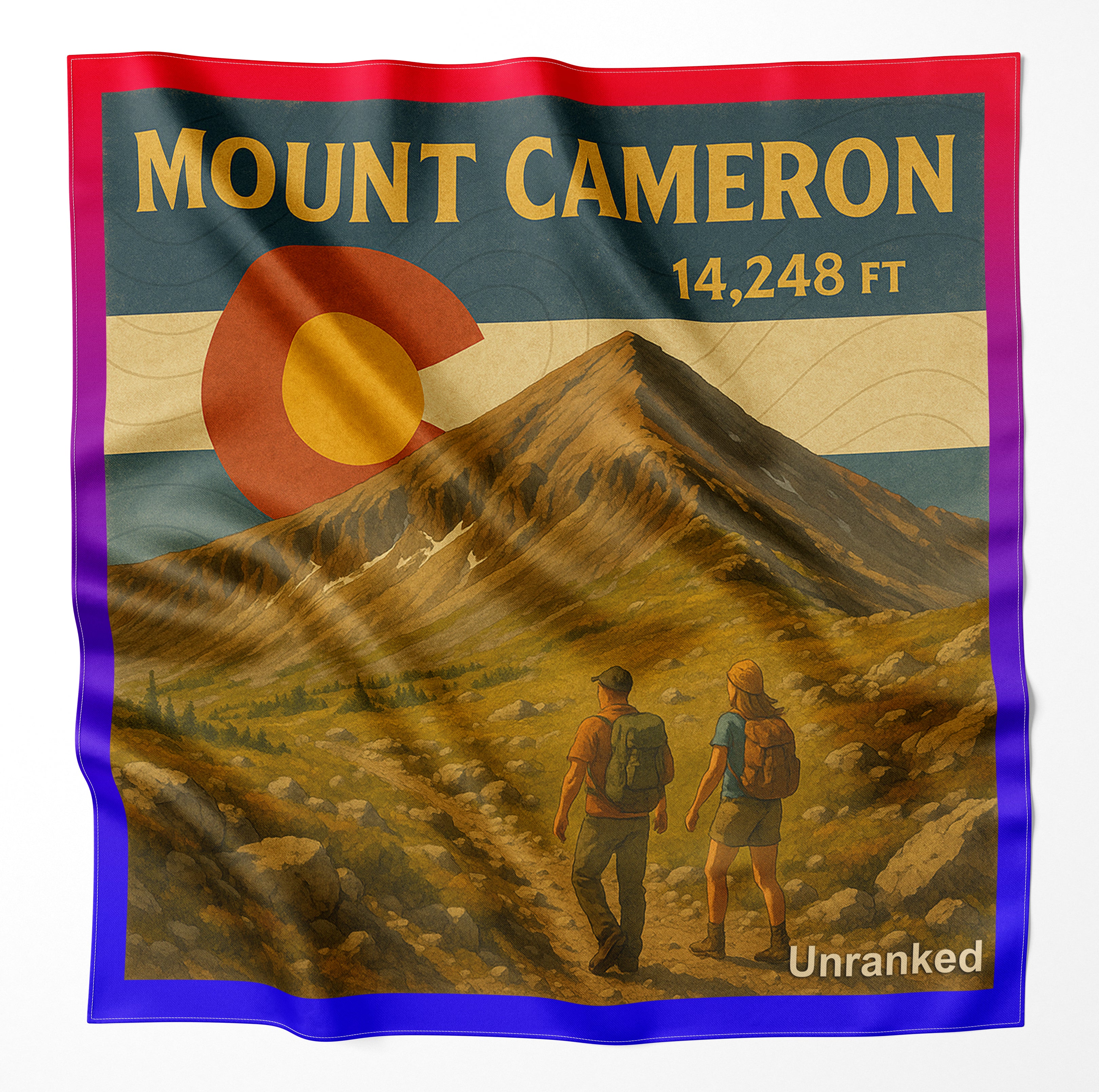 Mount Cameron Colorado 14er Microfiber Cloth Bandana