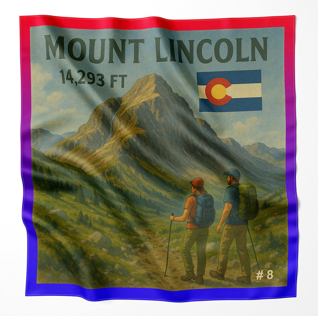 Mount Lincoln Colorado 14er Microfiber Cloth Bandana