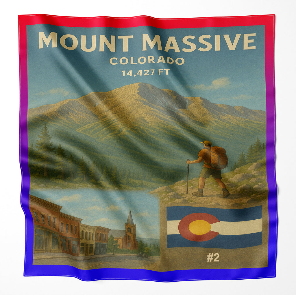 Mount Massive Colorado 14er Microfiber Cloth Bandana