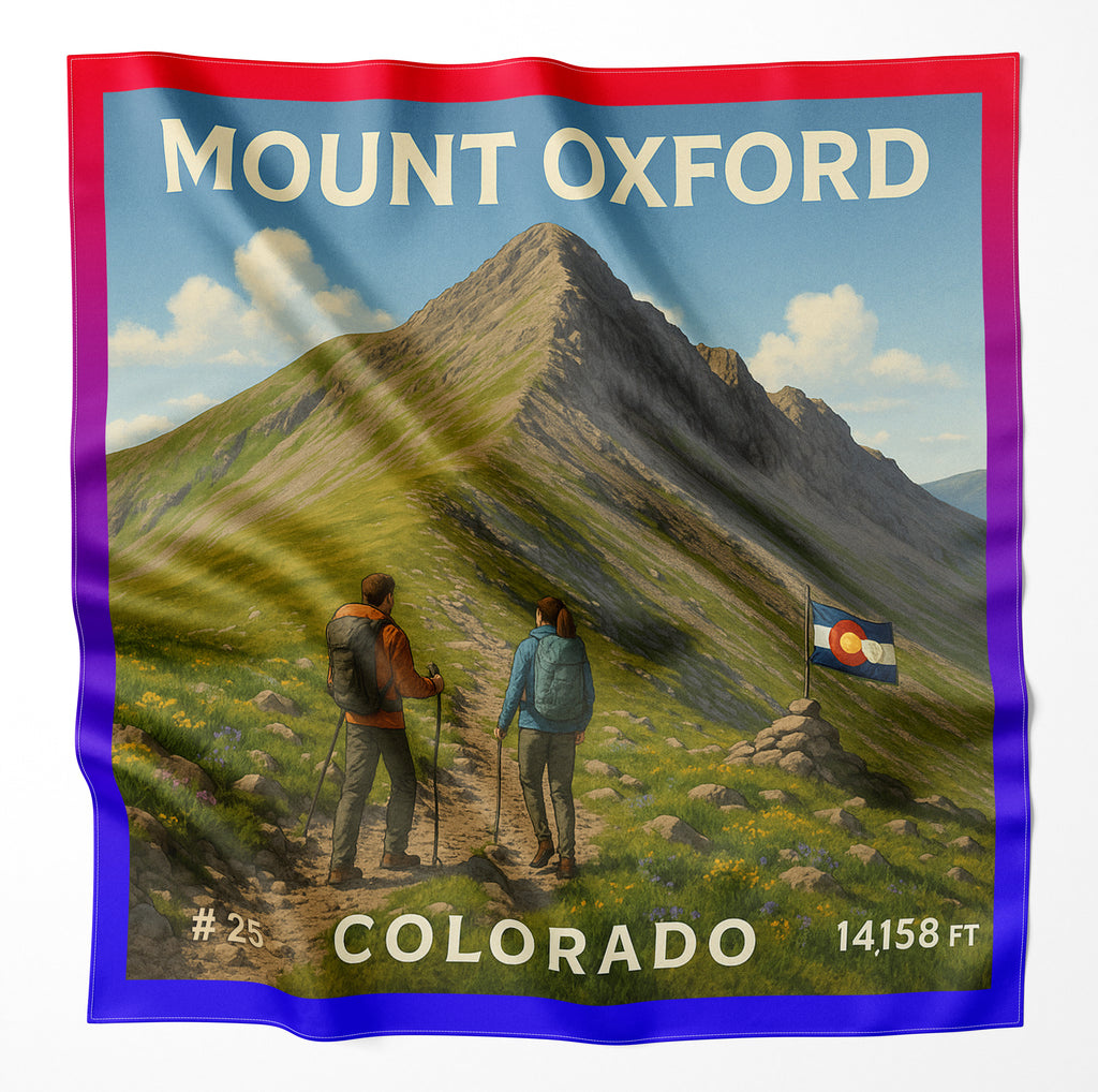 Mount Oxford Colorado 14er Microfiber Cloth Bandana