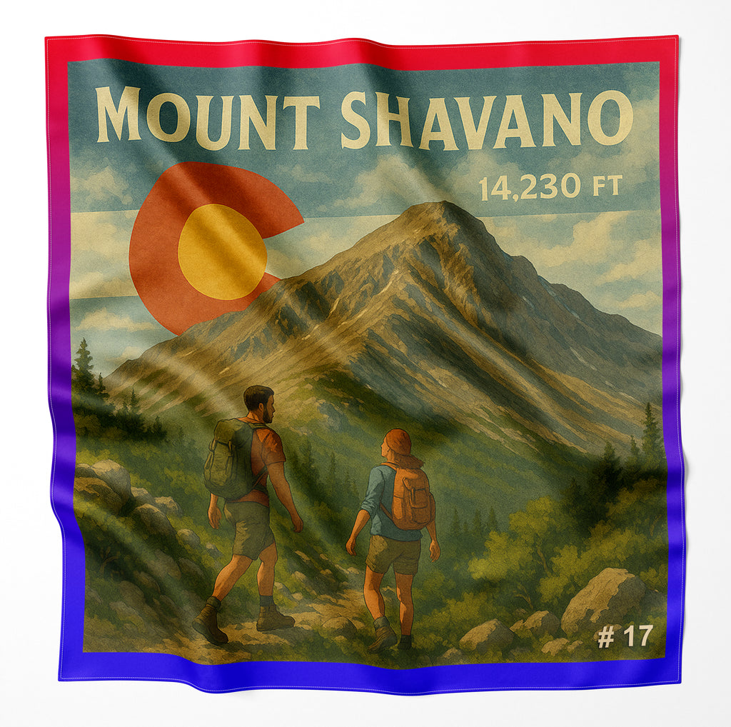 Mount Shavano Colorado 14er Microfiber Cloth Bandana