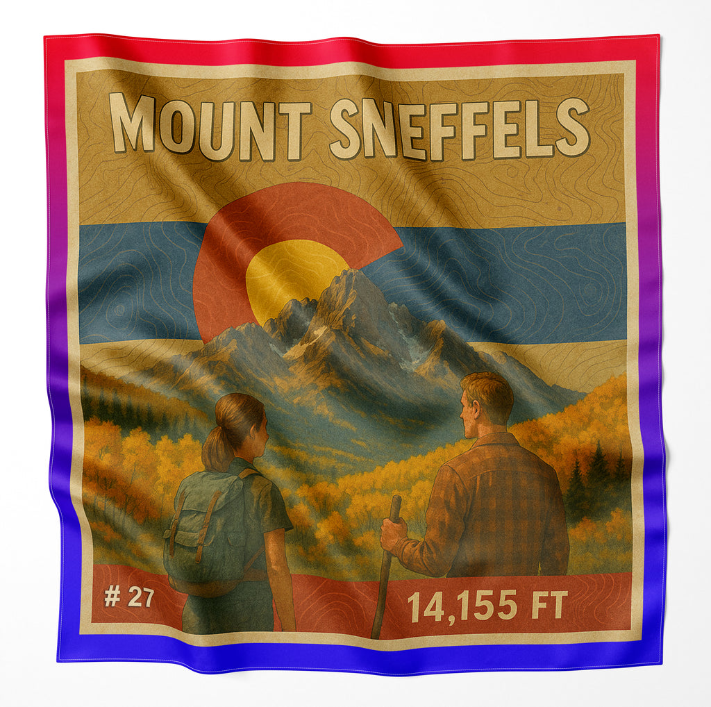 Mount Sneffels Colorado 14er Microfiber Cloth Bandana
