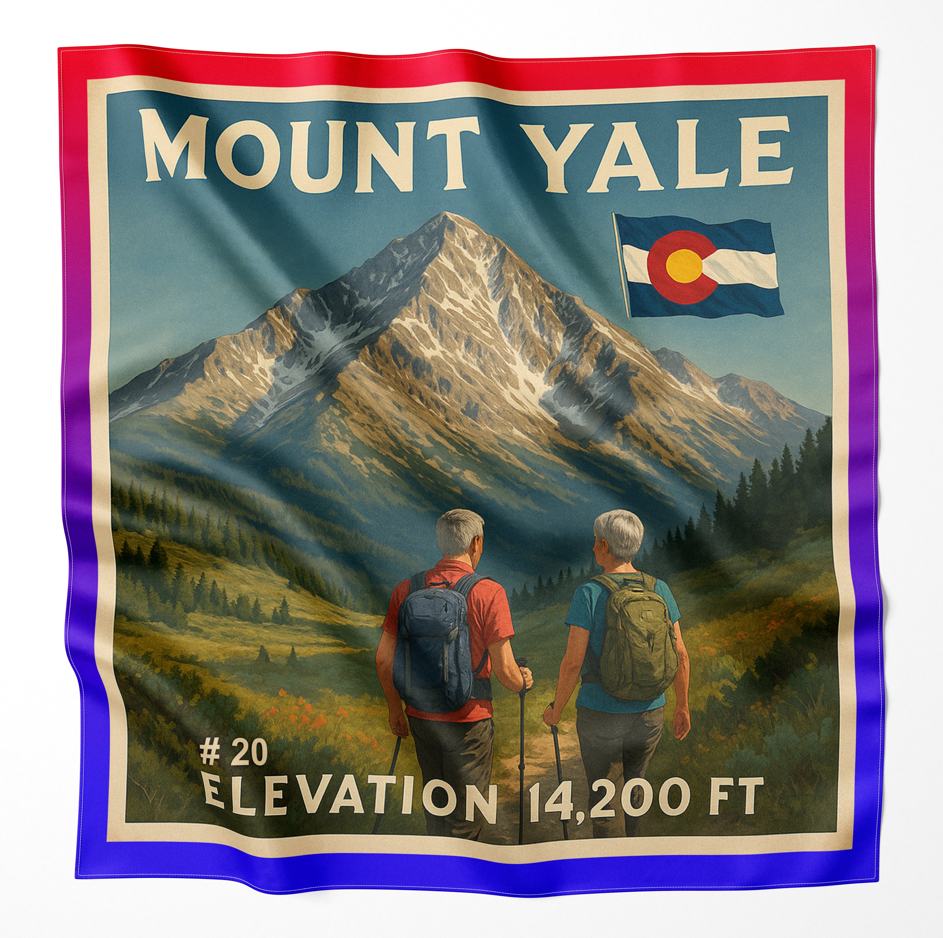 Mount Yale Colorado 14er Microfiber Cloth Bandana