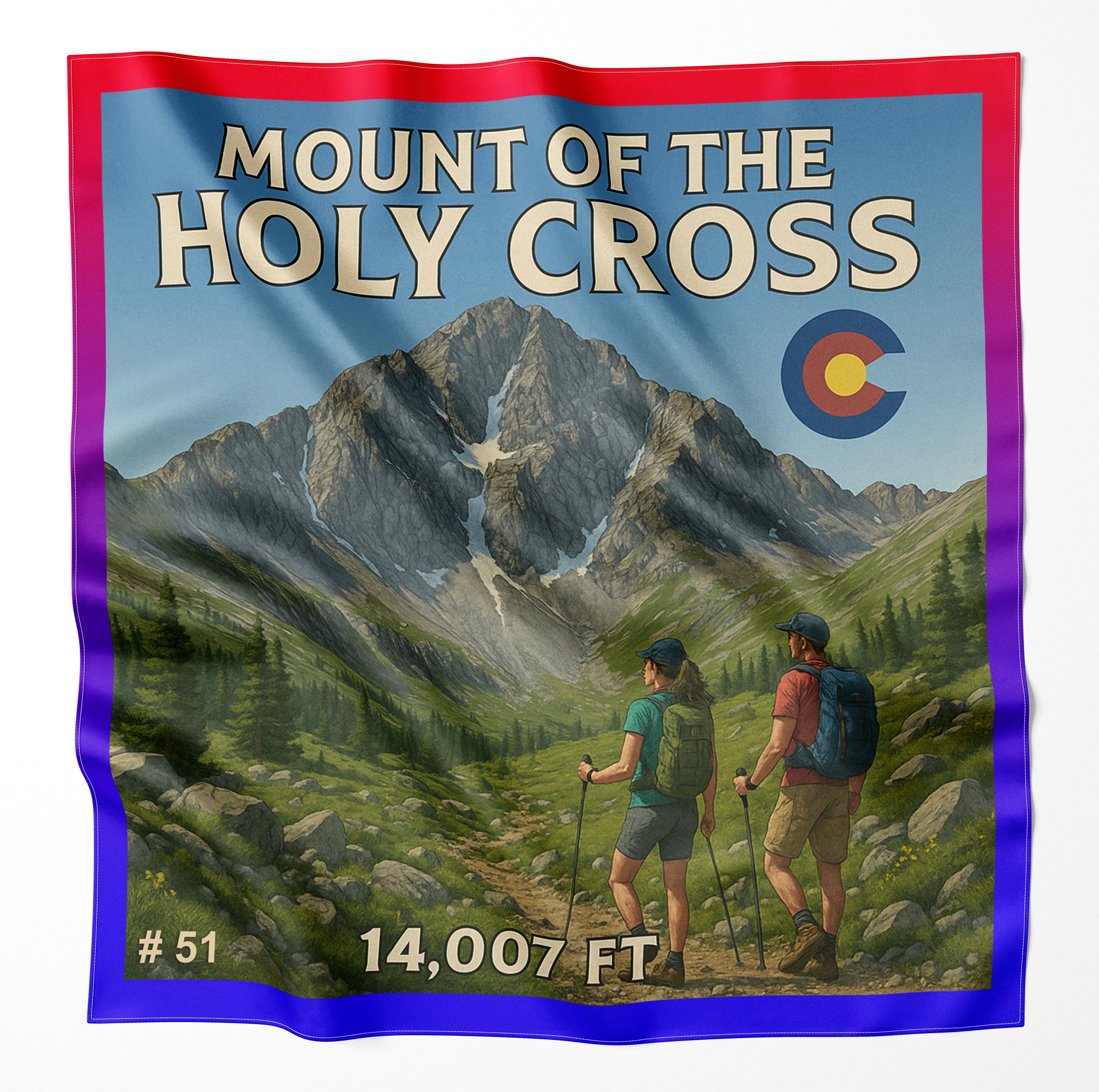 Mount of the Holy Cross Colorado 14er Microfiber Cloth Bandana