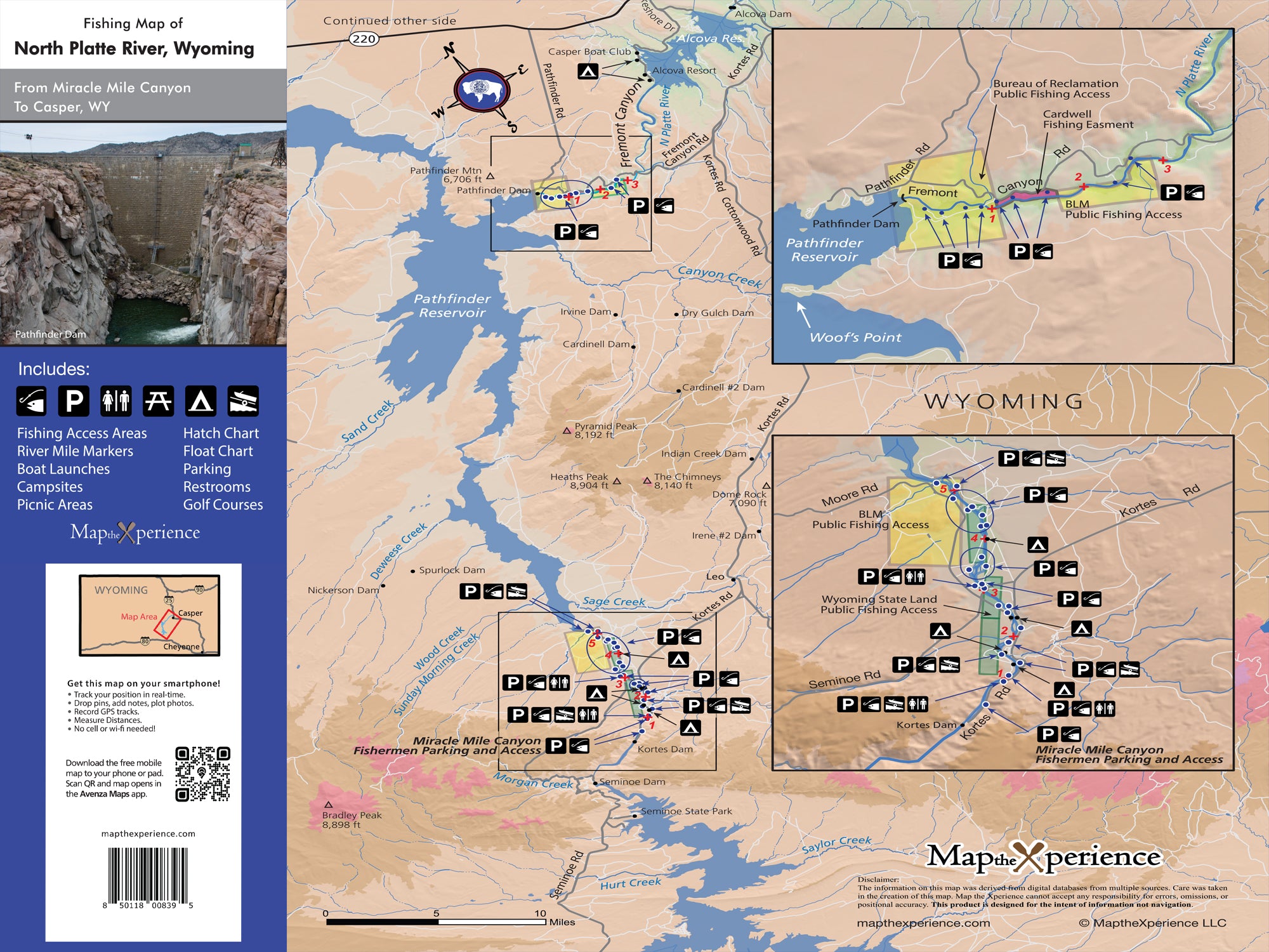 North Platte River Wyoming Fly Fishing Map | Public Access Guide