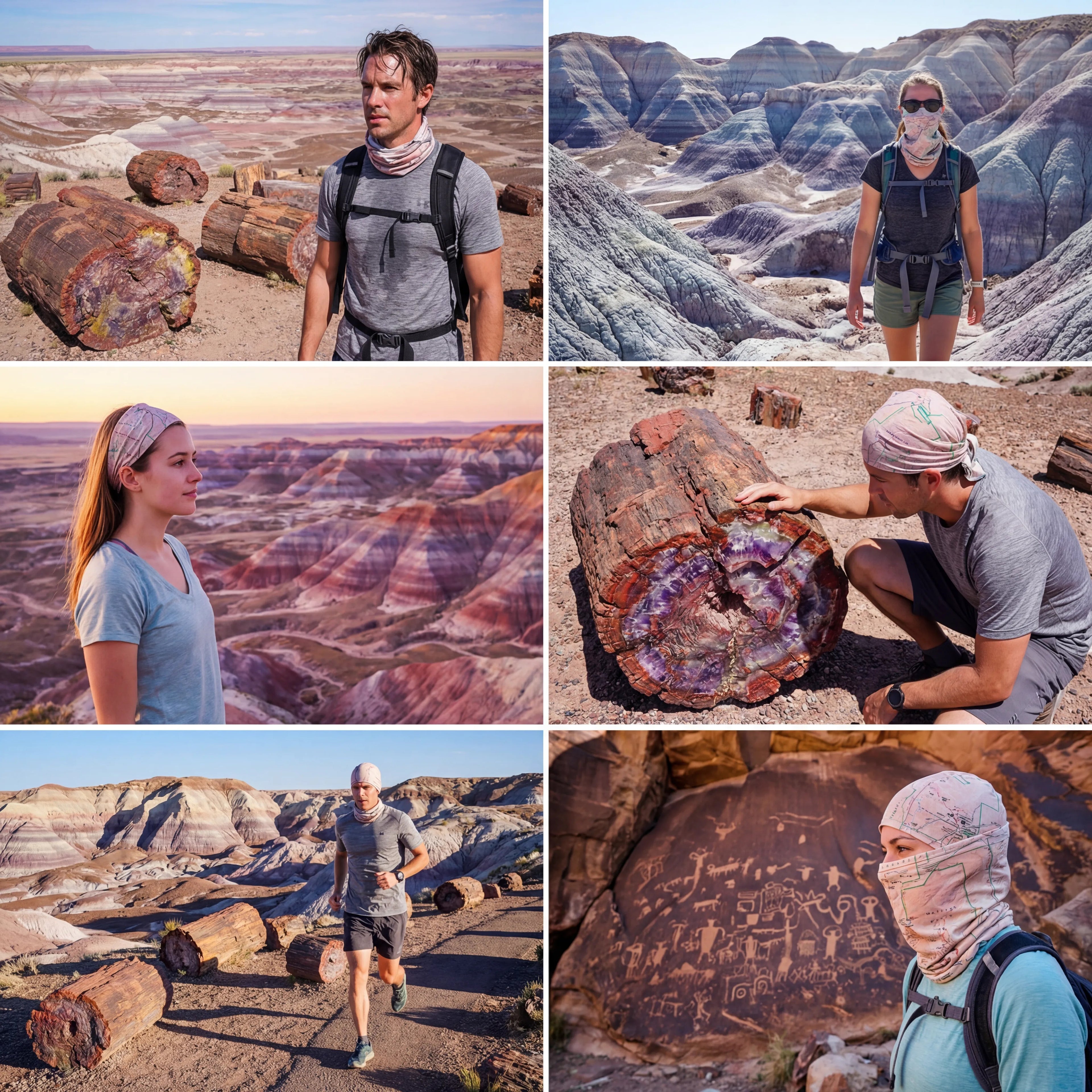 Petrified Forest National Park Map X Guard Neck Gaiter