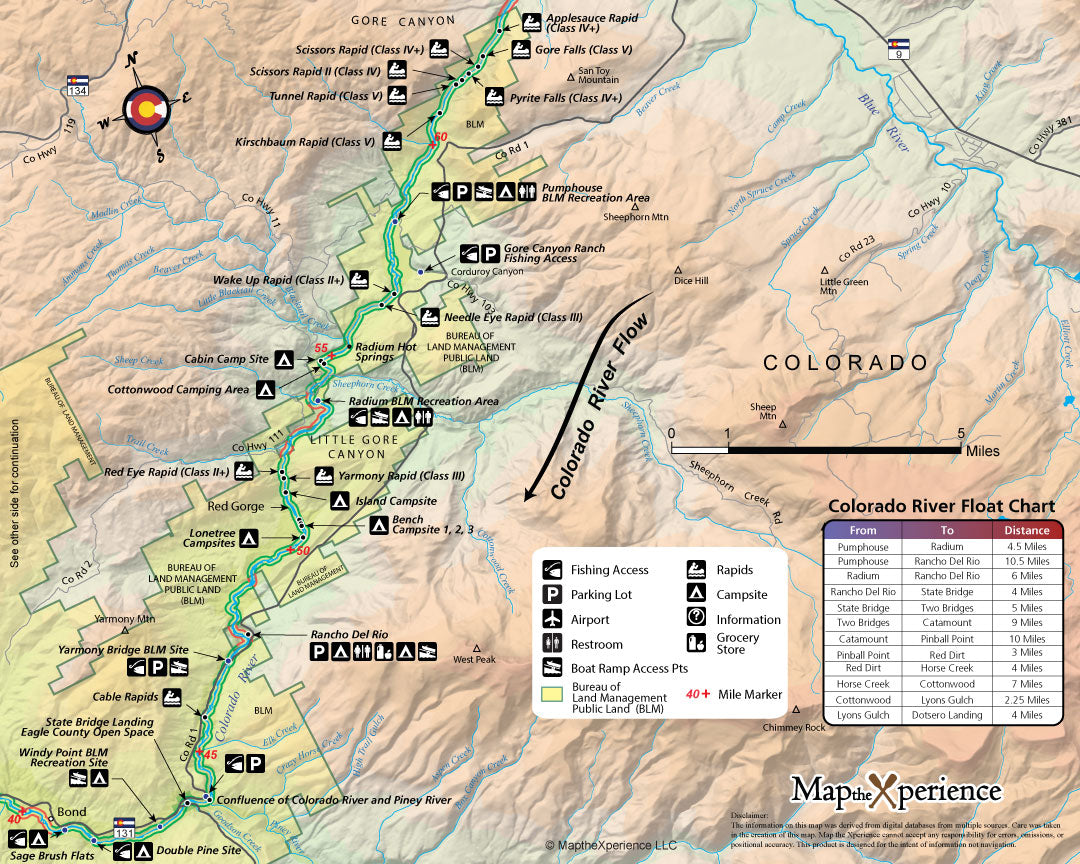 Colorado River, Colorado GPS Fishing Map