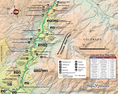 Colorado River GPS Fishing Map