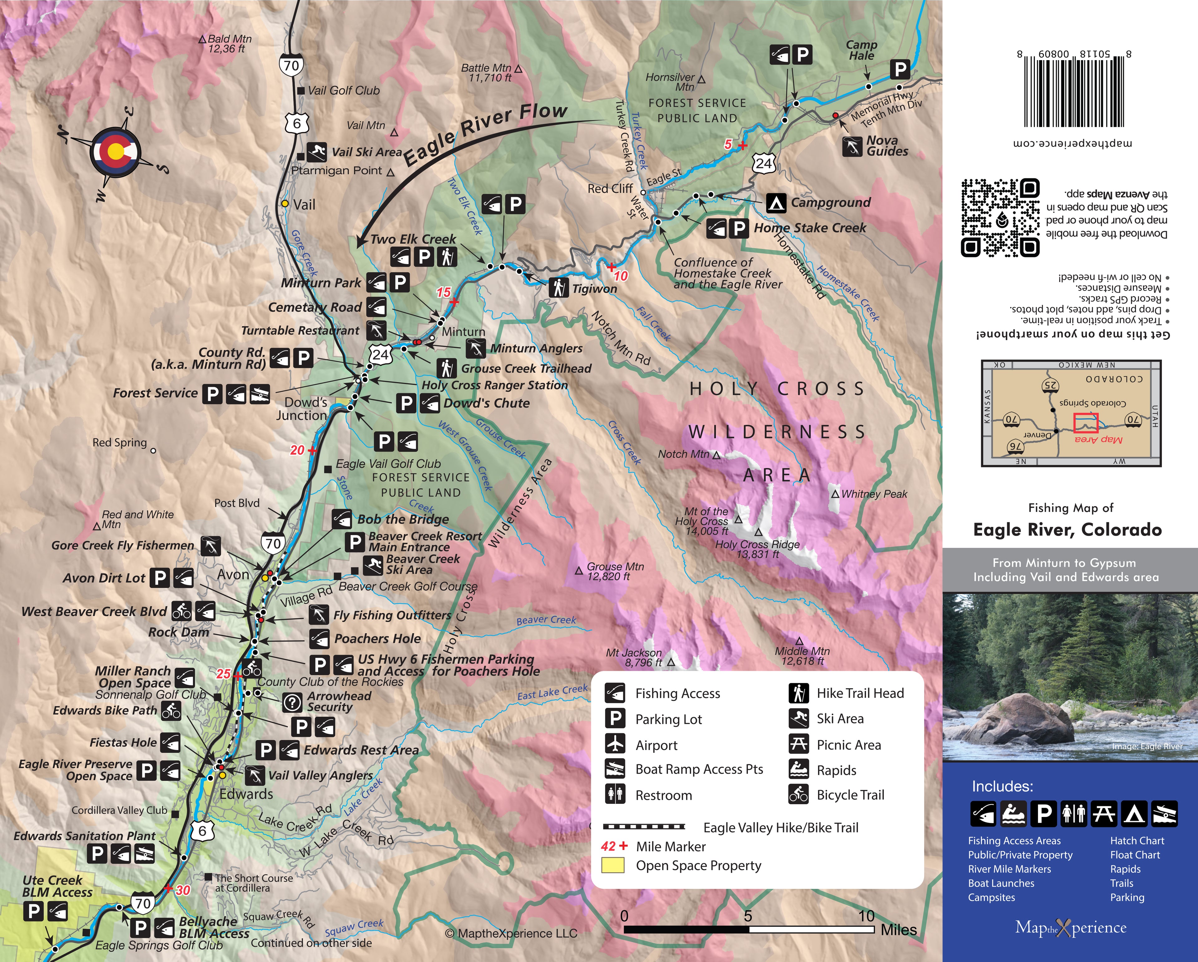 Eagle River Colorado Fly Fishing Map | Public River Access Guide
