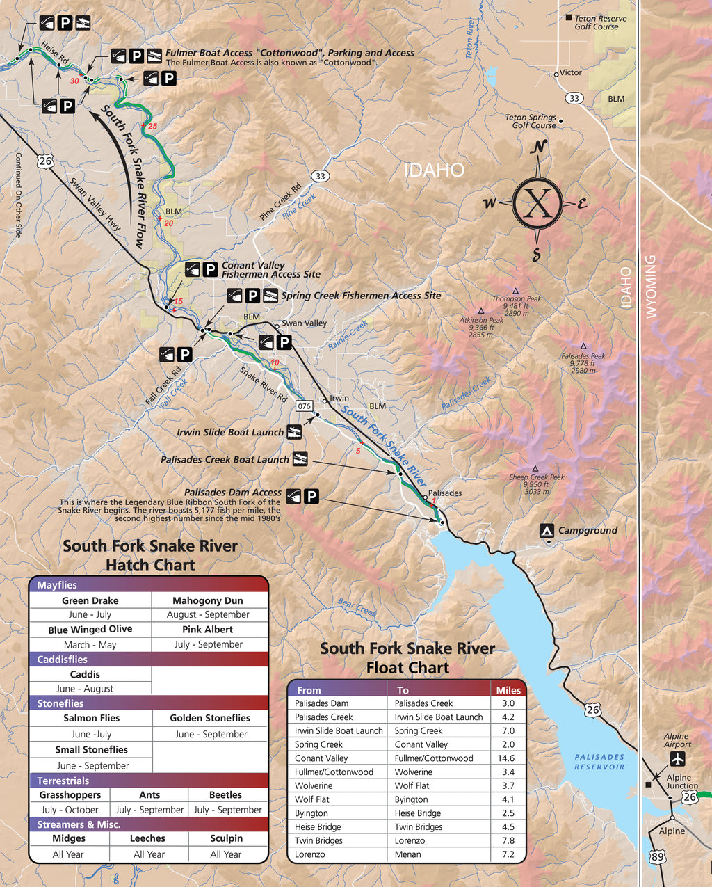 South Fork Snake River Idaho Fly Fishing Map | Public Access Guide