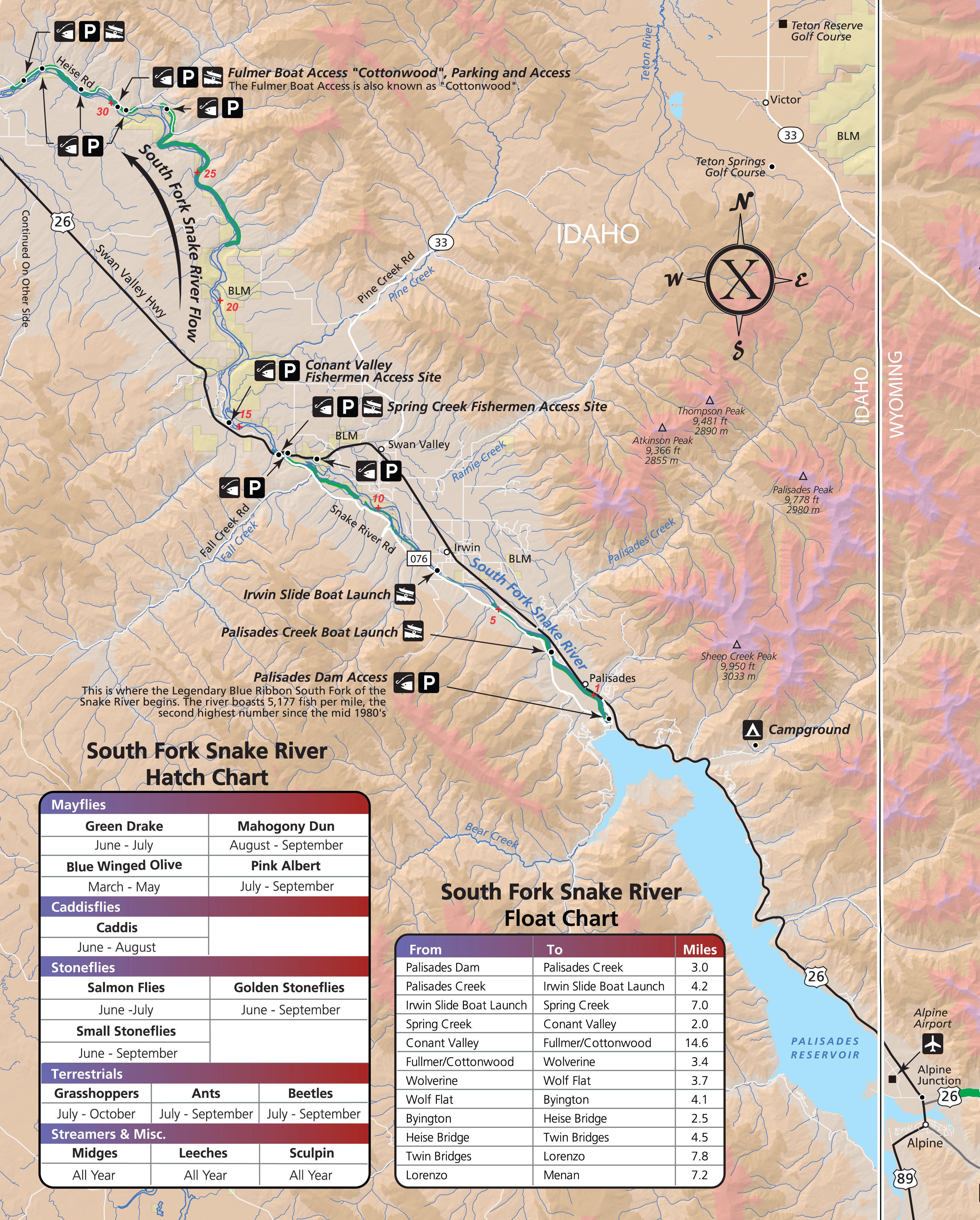 South Fork Snake River Idaho Fly Fishing Map | Public Access Guide