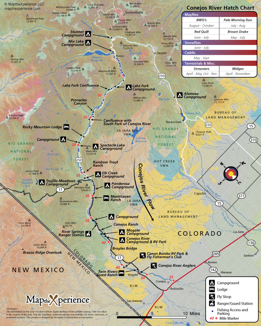 Conejos River Colorado Fly Fishing Map | Public GPS Access Guide