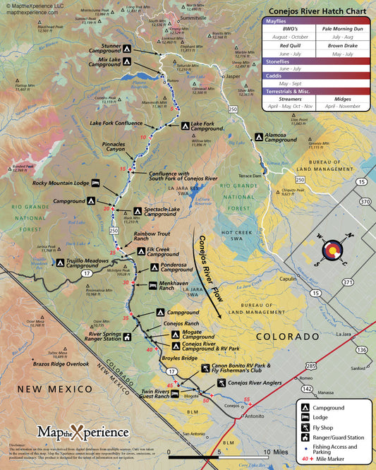 Conejos River GPS Fishing Map