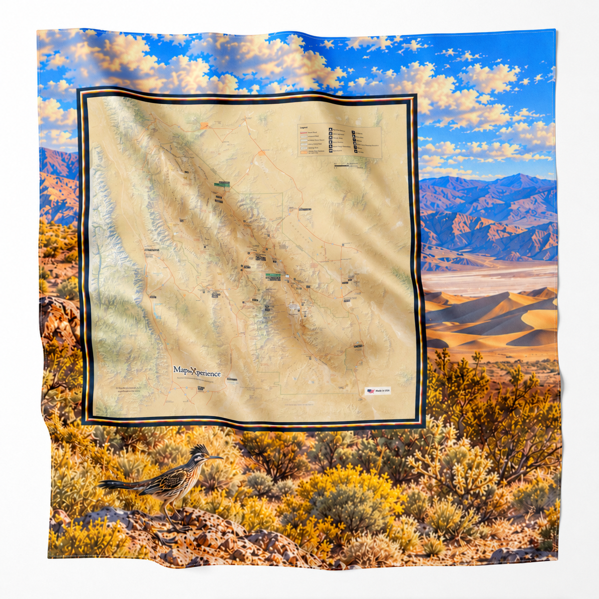 Death Valley National Park – Microfiber Map Cloth Bandana