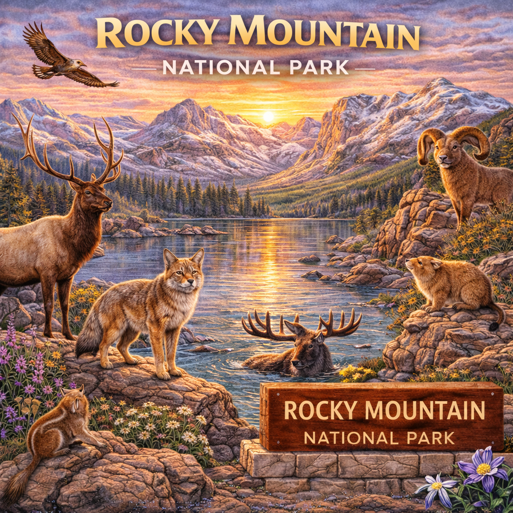 Rocky Mountain National Park Map X Guard Neck Gaiter