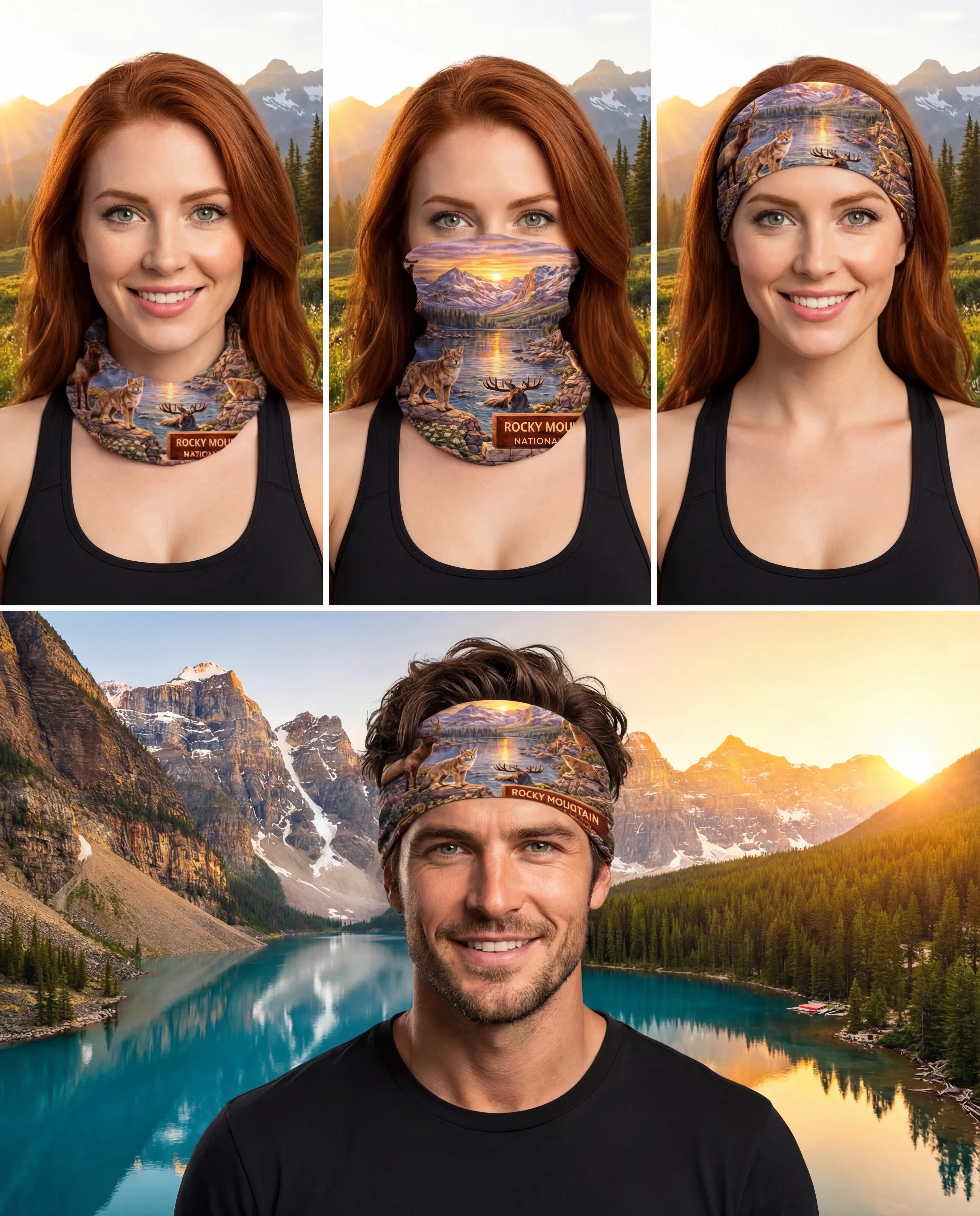 Rocky Mountain National Park Map X Guard Neck Gaiter