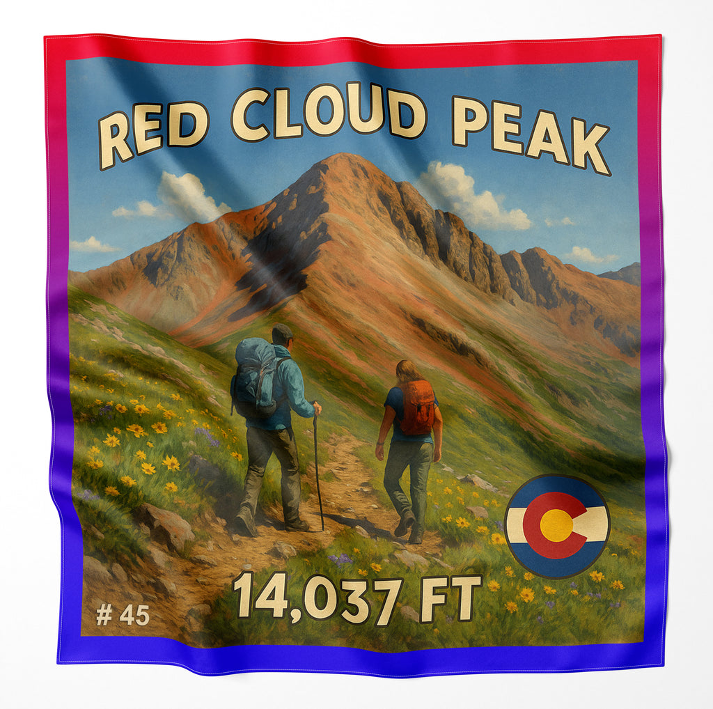 Redcloud Peak Colorado 14er Microfiber Cloth Bandana