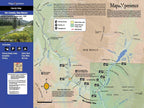A detailed map showcasing the Rio Costilla River area in New Mexico, highlighting fishing access points, trails, and campgrounds.