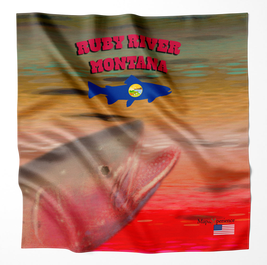 Ruby River Montana Microfiber Map Bandana