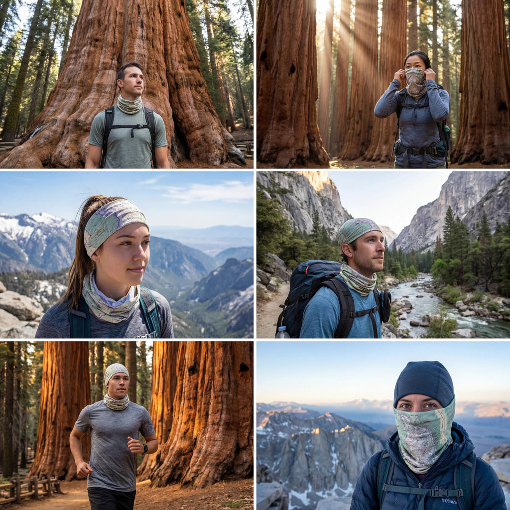 Sequoia National Park Map X Guard Neck Gaiter