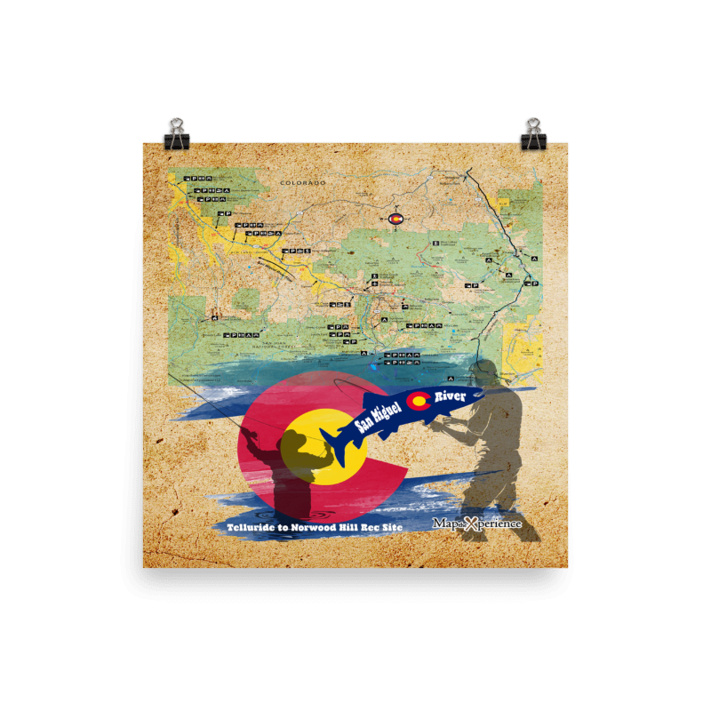 San Miguel River, Colorado Map Poster | Free Mobile Map