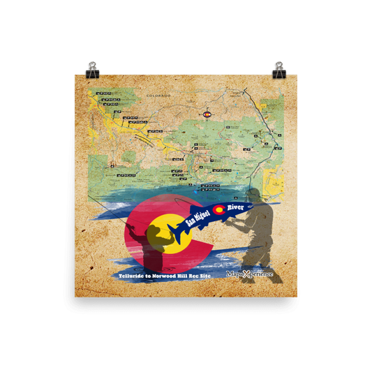 San Miguel River, Colorado Map Poster | Free Mobile Map