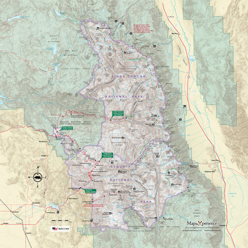 Sequoia National Park Map X Guard Neck Gaiter