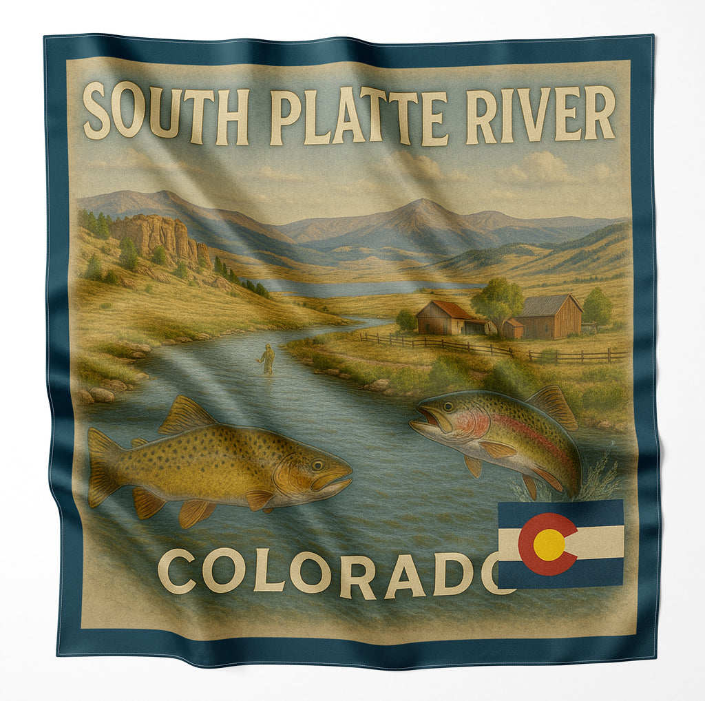 South Platte River Colorado Microfiber Cloth Bandana