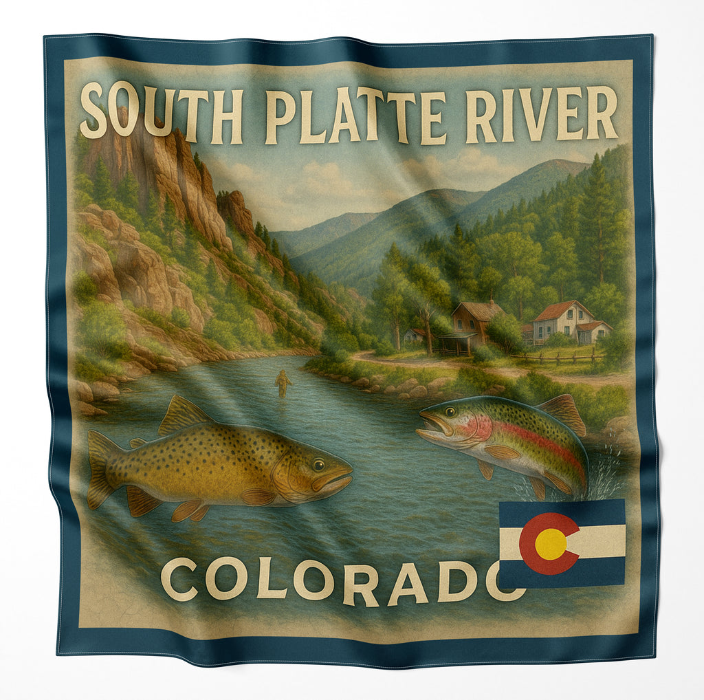 South Platte River Colorado Microfiber Cloth Bandana