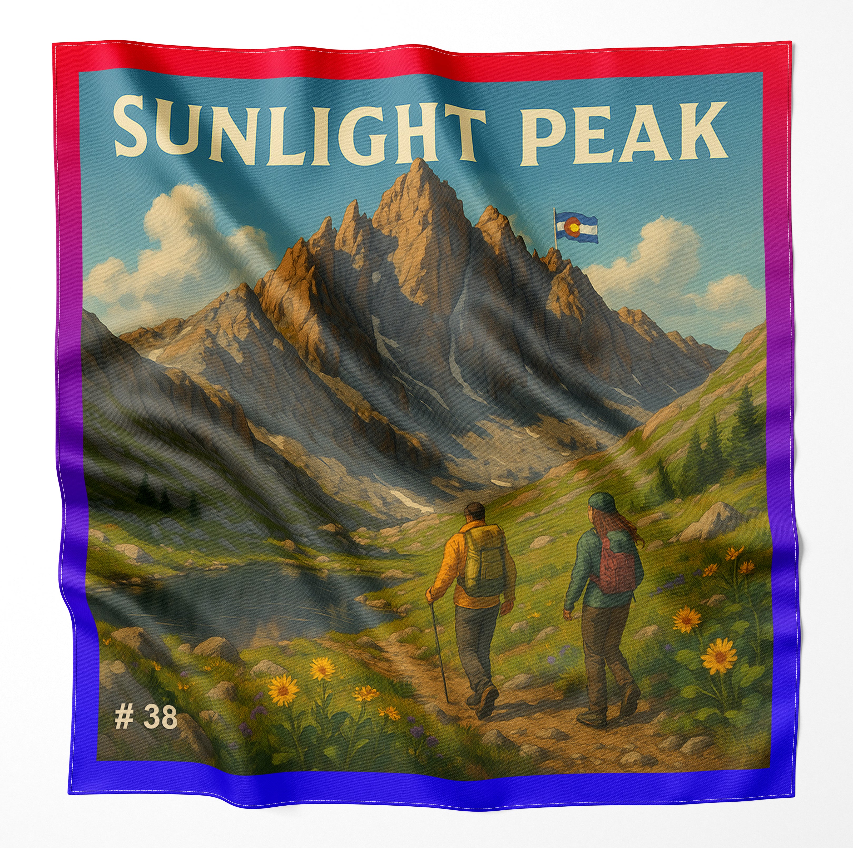 Sunlight Peak Colorado 14er Microfiber Cloth Bandana