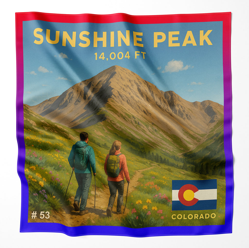 Sunshine Peak Colorado 14er Microfiber Cloth Bandana