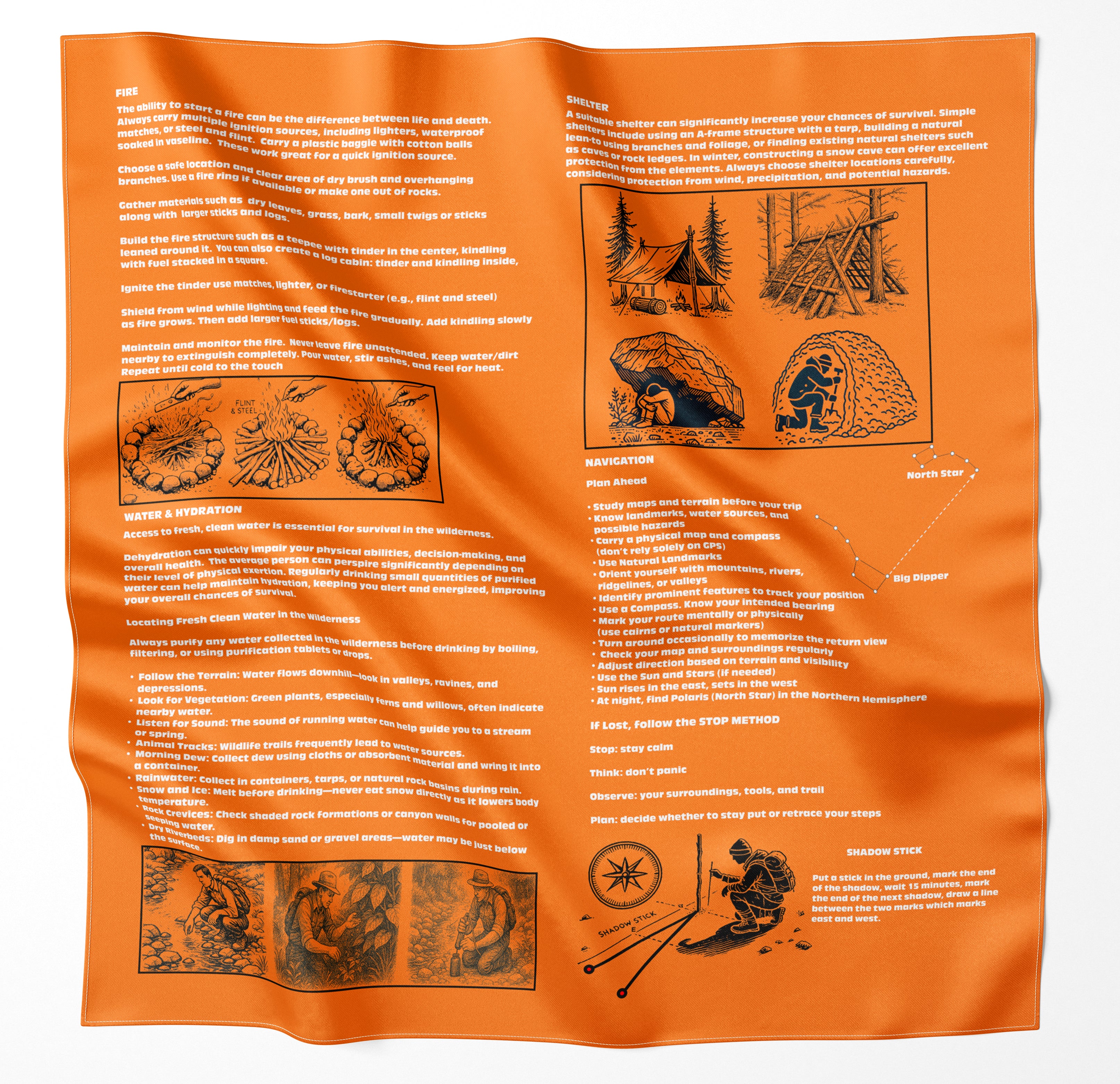 Survival Microfiber Cloth Bandana